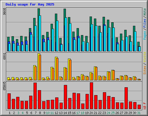 Daily usage for May 2025