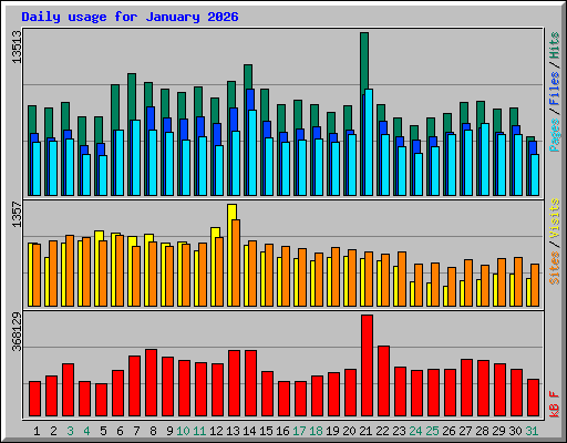 Daily usage for January 2026