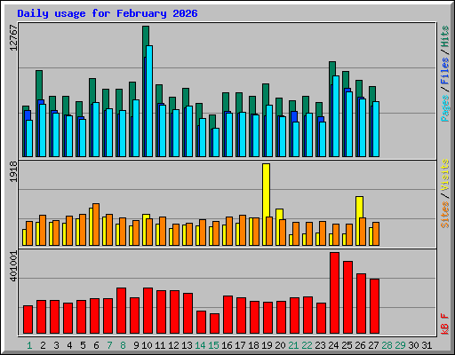 Daily usage for February 2026