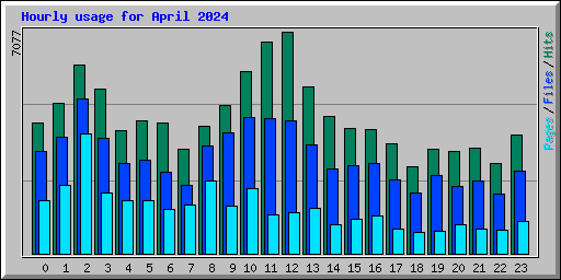 Hourly usage for April 2024