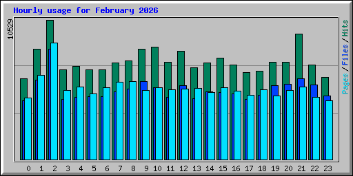 Hourly usage for February 2026