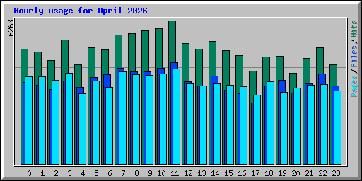 Hourly usage for April 2026